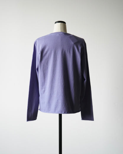 BRUSHED ORGANIC COTTON JERSEY L/S TEE