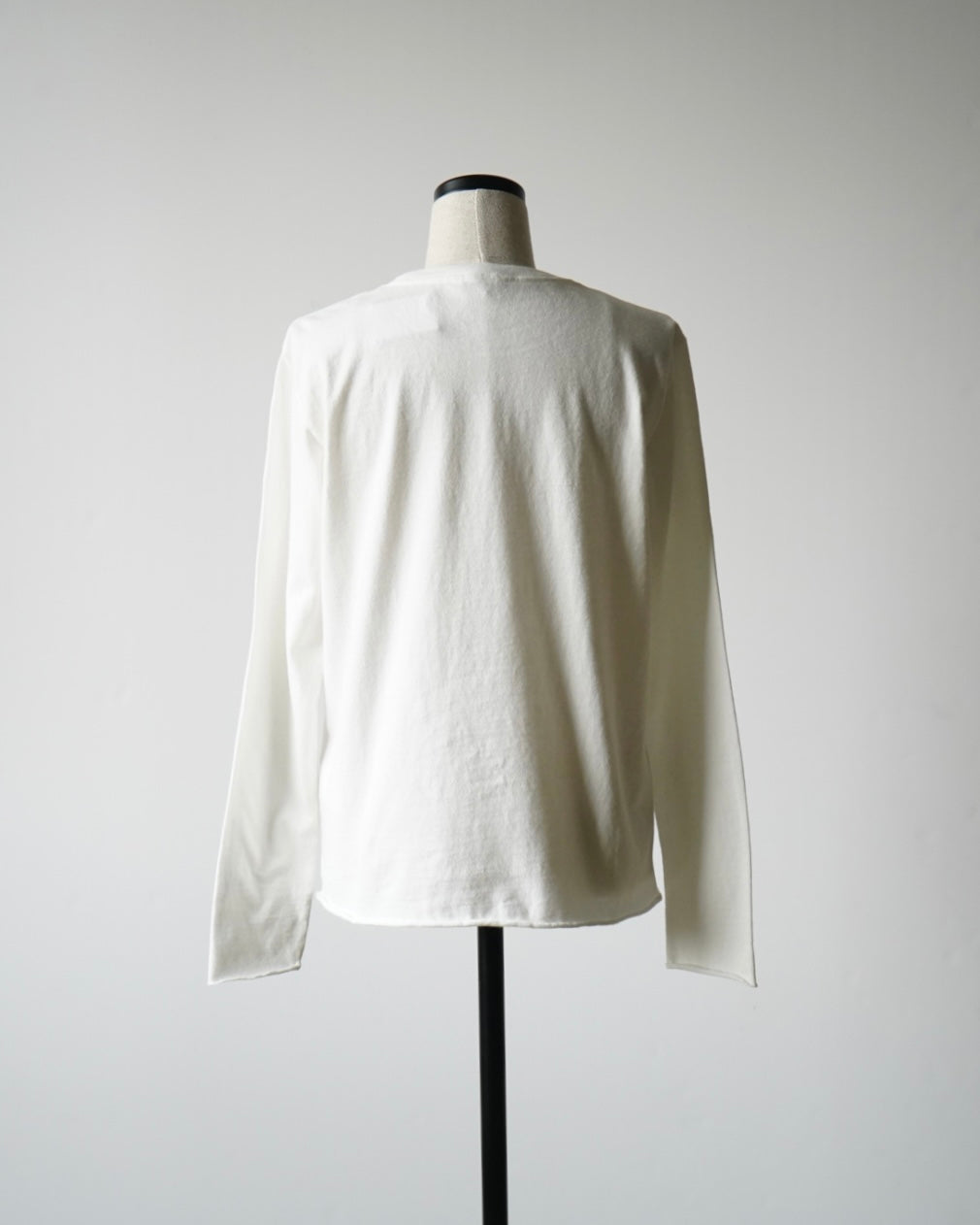 BRUSHED ORGANIC COTTON JERSEY L/S TEE