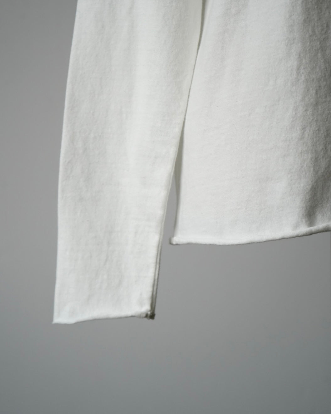 BRUSHED ORGANIC COTTON JERSEY L/S TEE