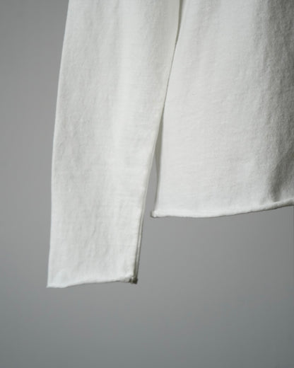 BRUSHED ORGANIC COTTON JERSEY L/S TEE