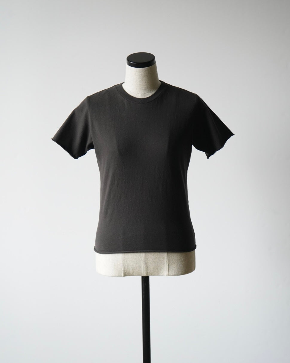 BRUSHED ORGANIC COTTON JERSEY TEE