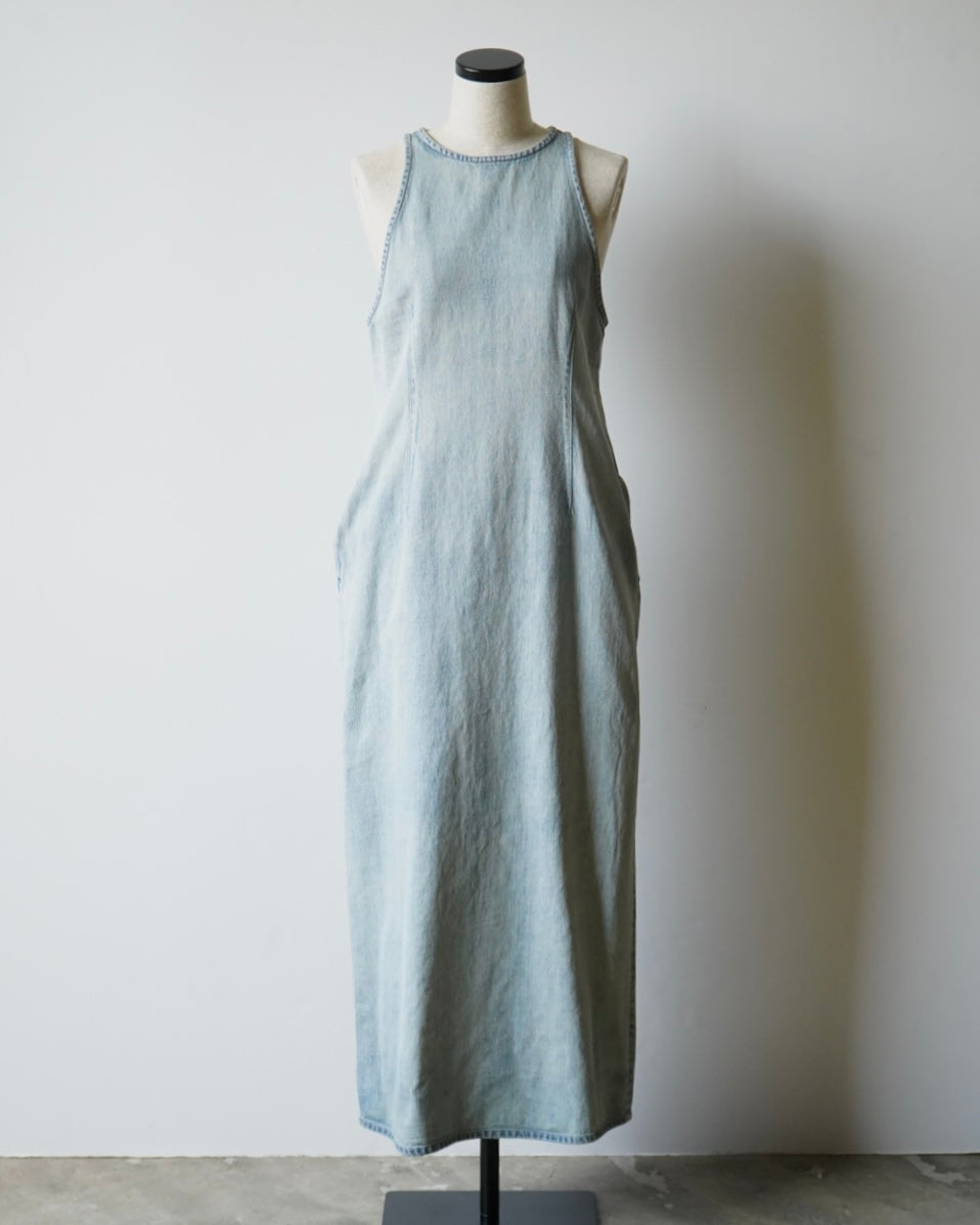 FADED SELVEDGE LIGHT DENIM DRESS
