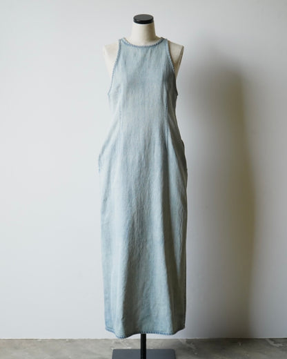 FADED SELVEDGE LIGHT DENIM DRESS