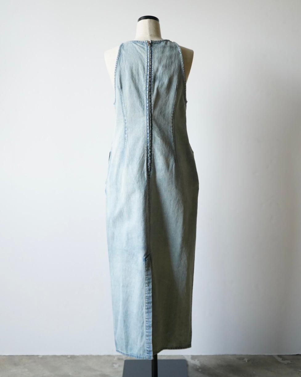 FADED SELVEDGE LIGHT DENIM DRESS