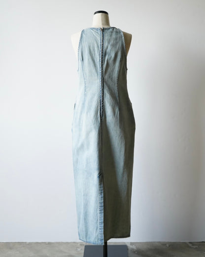 FADED SELVEDGE LIGHT DENIM DRESS