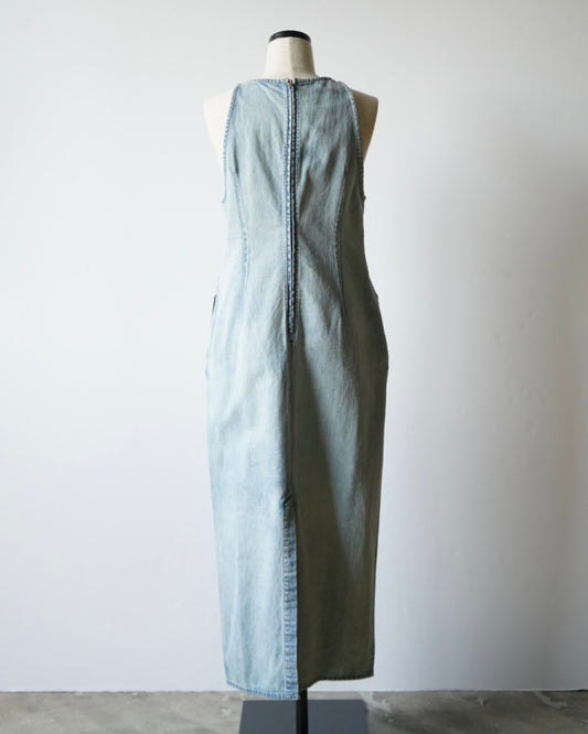 FADED SELVEDGE LIGHT DENIM DRESS