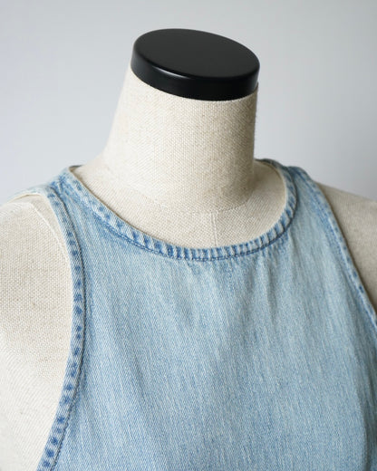 FADED SELVEDGE LIGHT DENIM DRESS