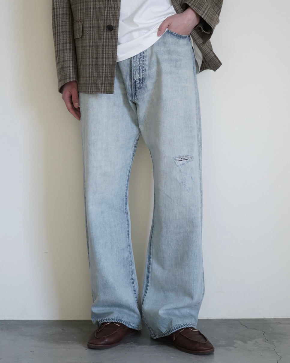FADED SELVEDGE LIGHT DENIM PANTS