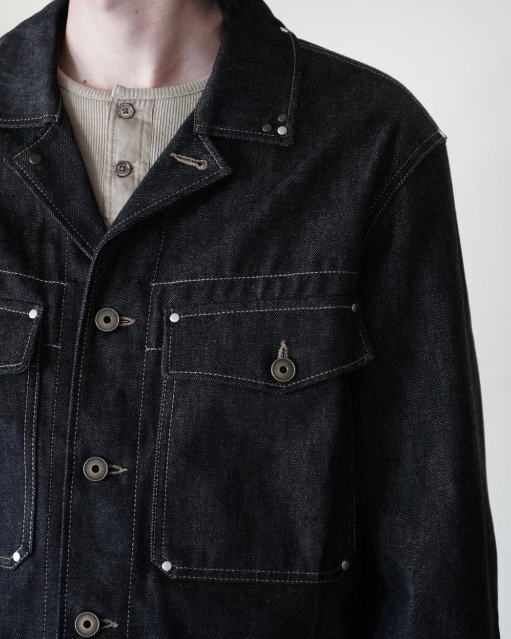TRUCKER JACKET WITH STUDS