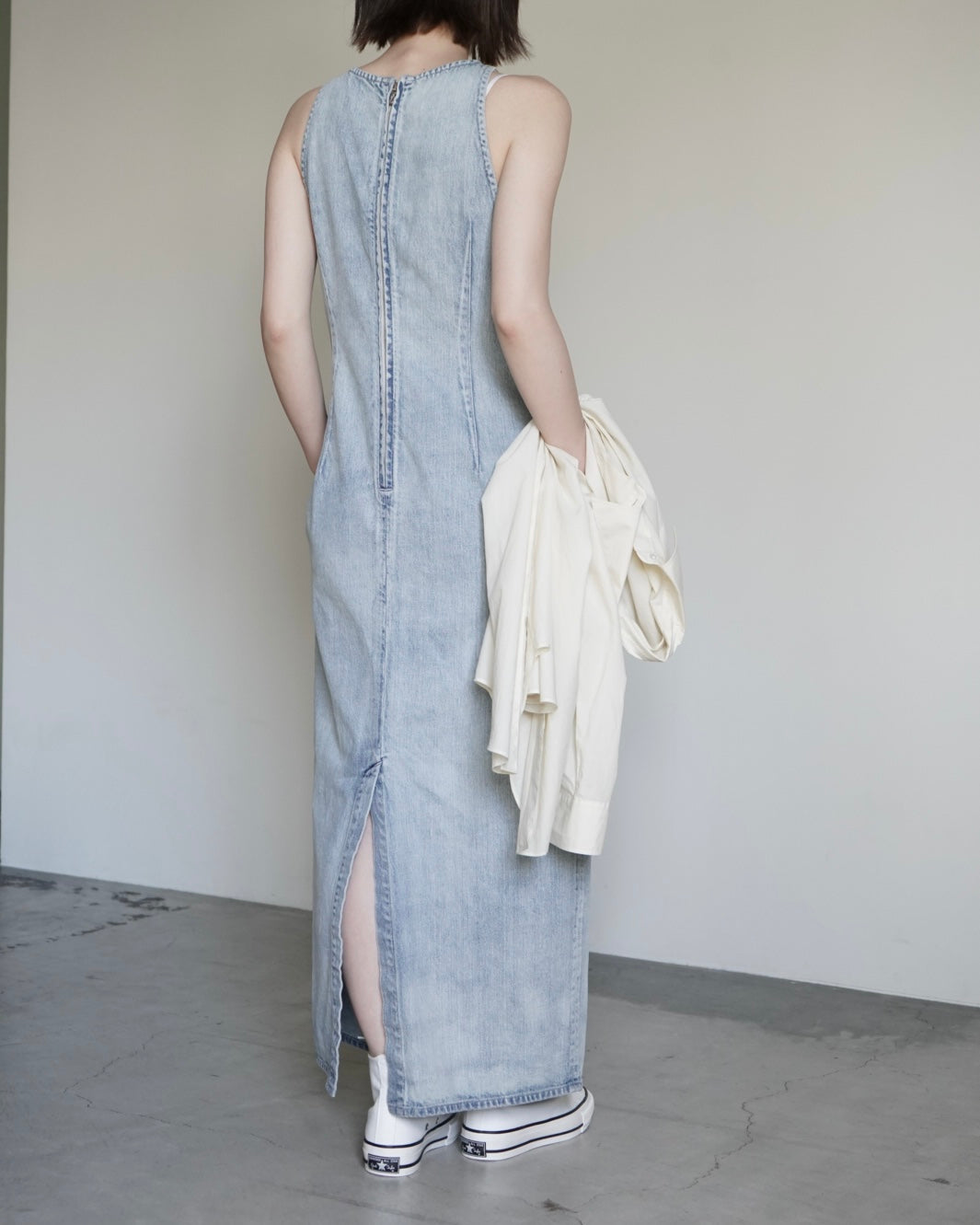 FADED SELVEDGE LIGHT DENIM DRESS