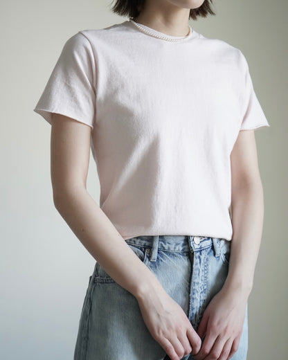 BRUSHED ORGANIC COTTON JERSEY TEE