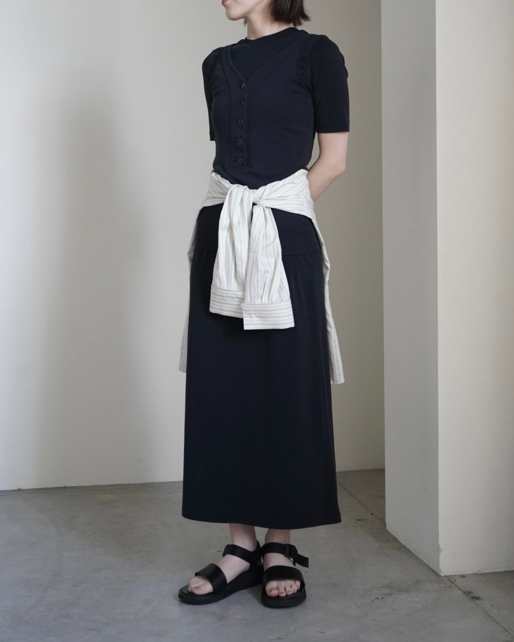 ORGANIC COTTON FINE RIB DRESS