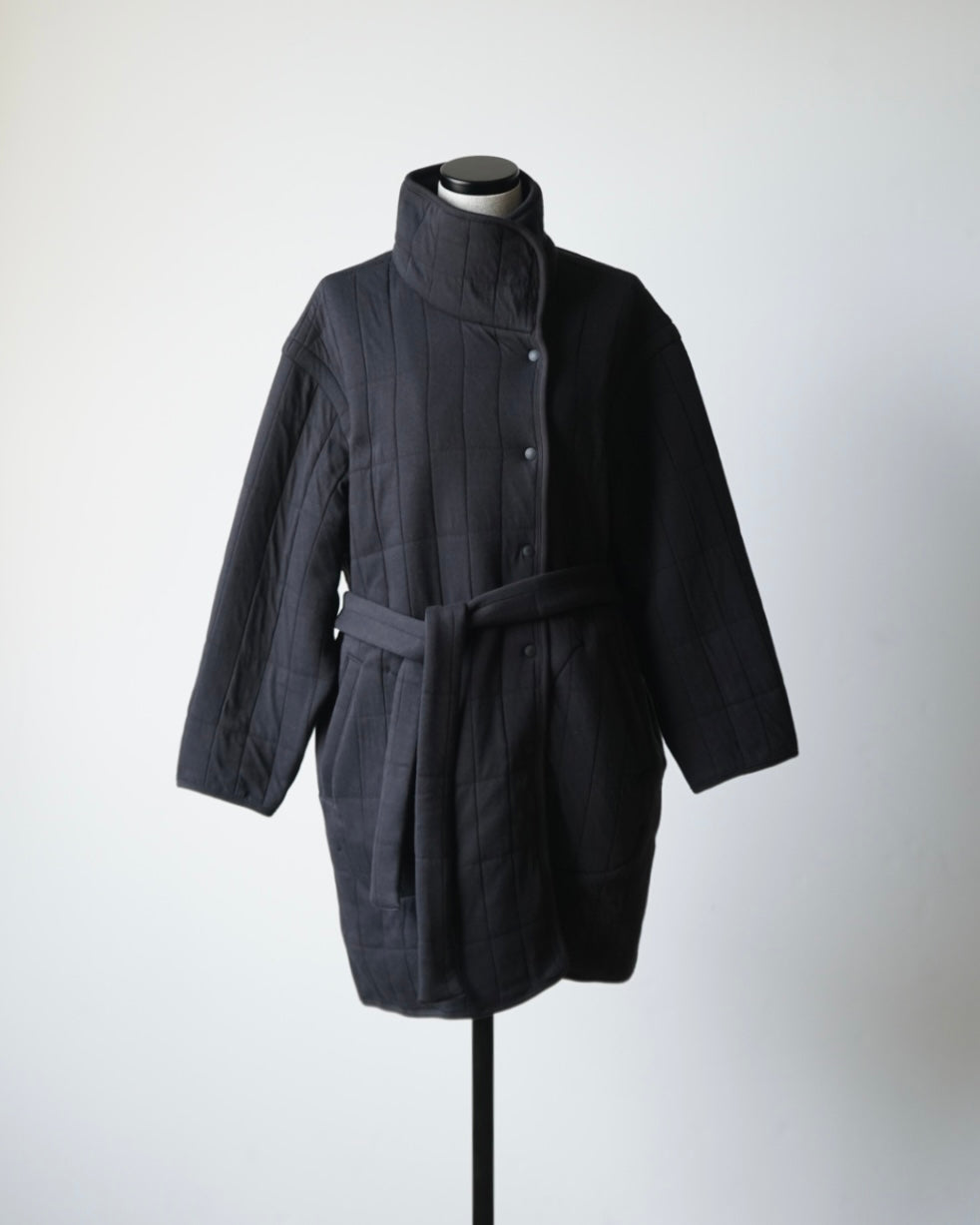 QUILTED JACQUARD COAT