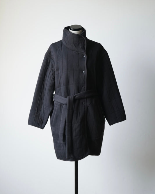 QUILTED JACQUARD COAT