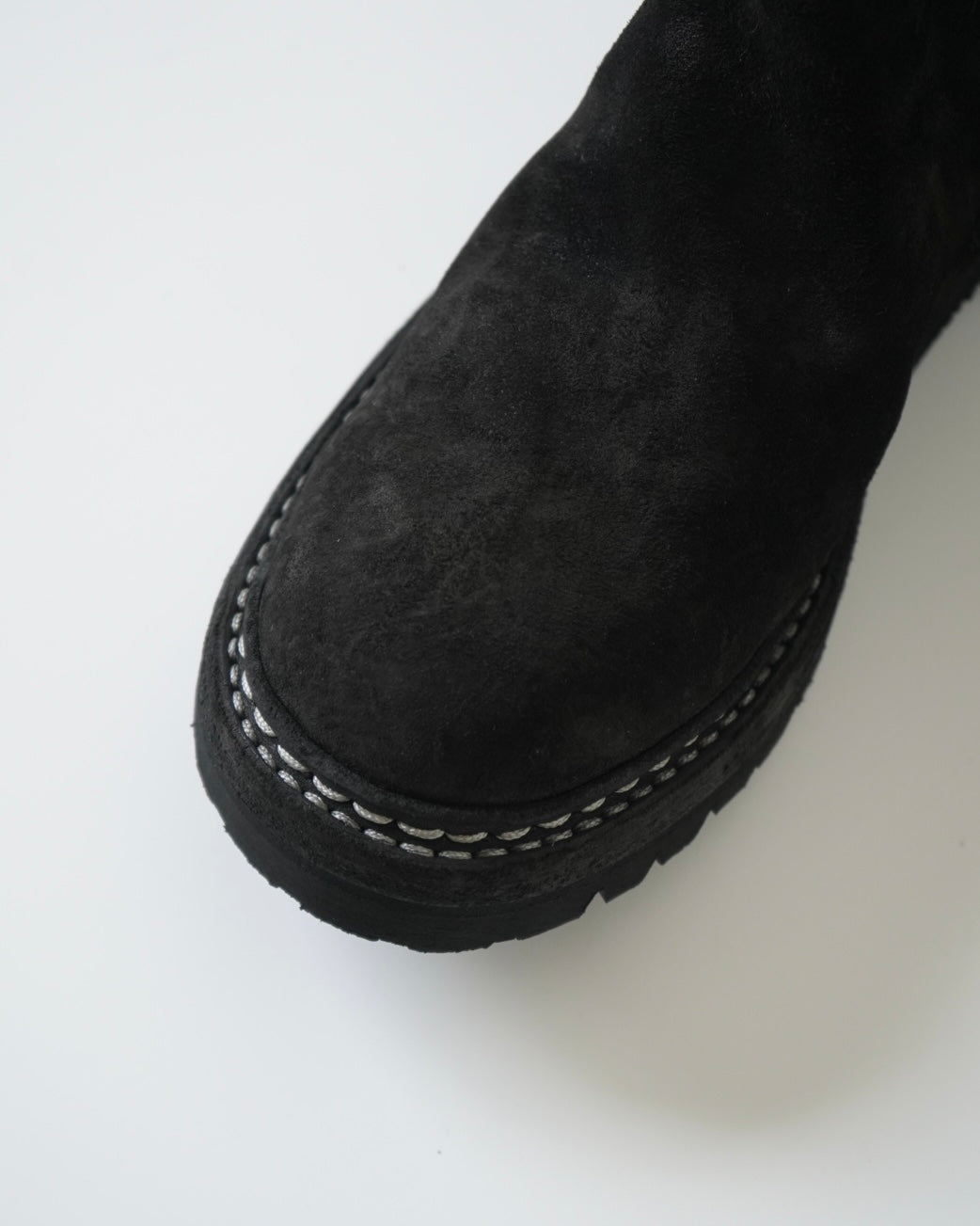 796V_N CALF REVERSE,LINED BACK ZIP BOOTS,SOLE RUBBER – イデアル