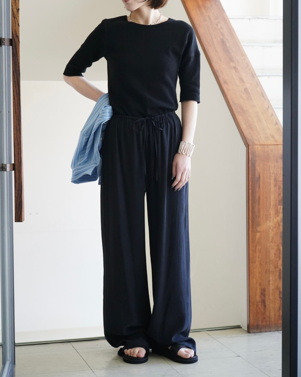 PIANO BORDER ASYMMETRY TEE