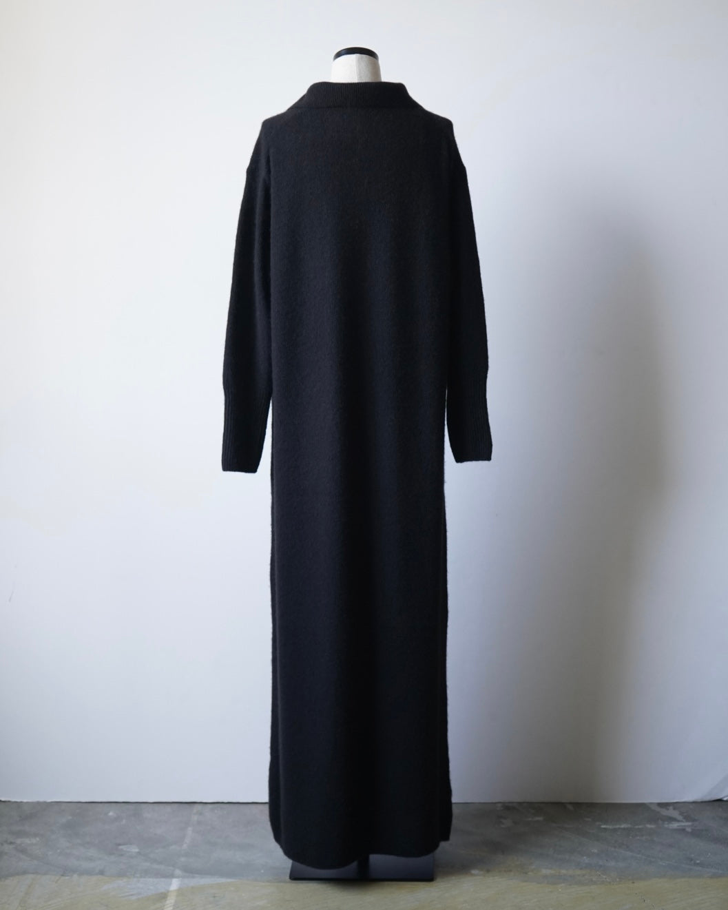 カシミヤ製品染 スキッパーニットドレス