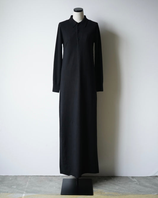 ウールニットポロドレス