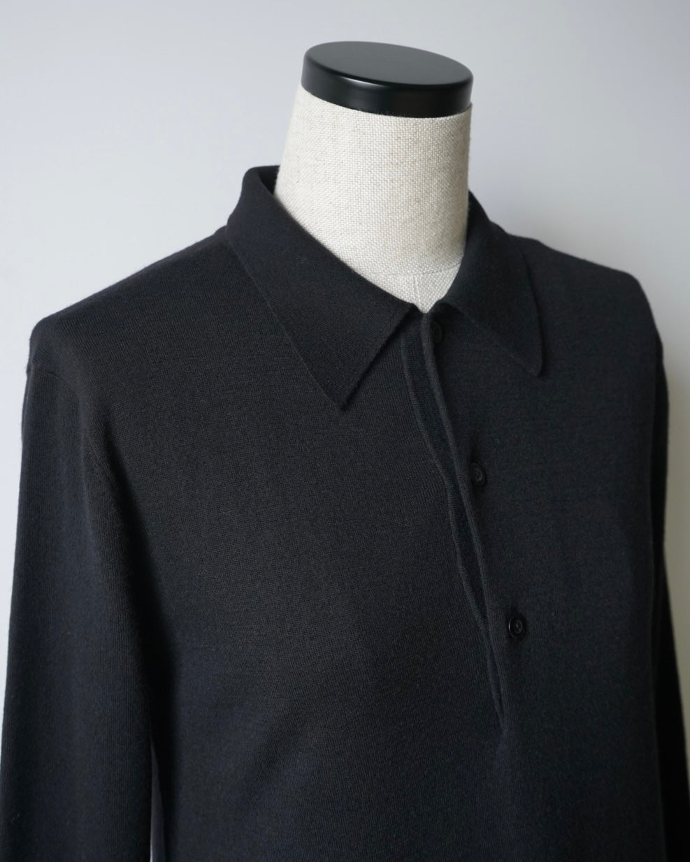 ウールニットポロドレス