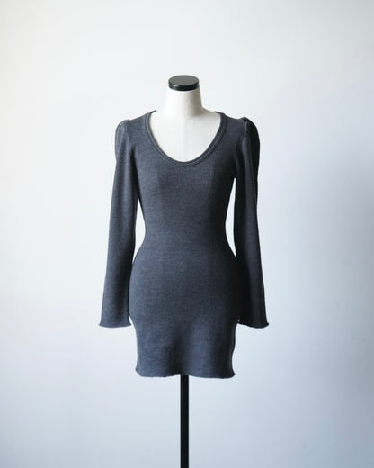 RIB STITCH U-NECK UNDERWEAR