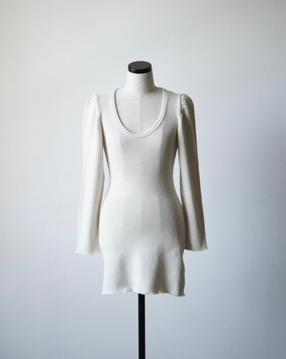 RIB STITCH U-NECK UNDERWEAR