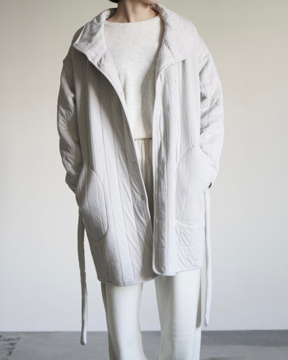 QUILTED JACQUARD COAT