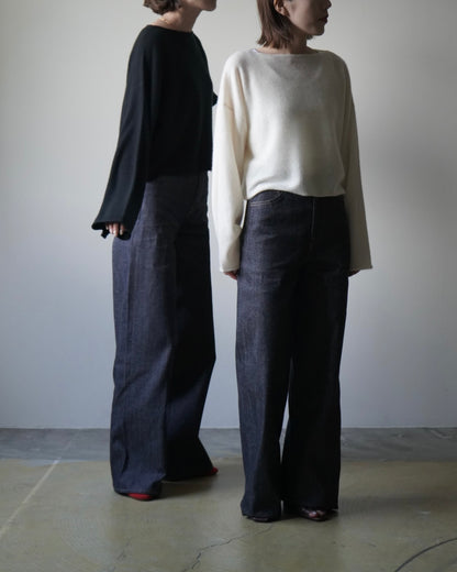 CASHMERE BATEAU NECK PULLOVER