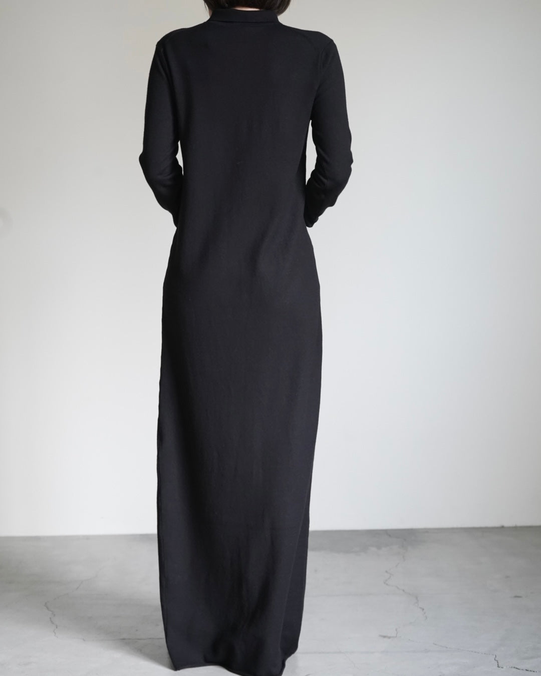 ウールニットポロドレス