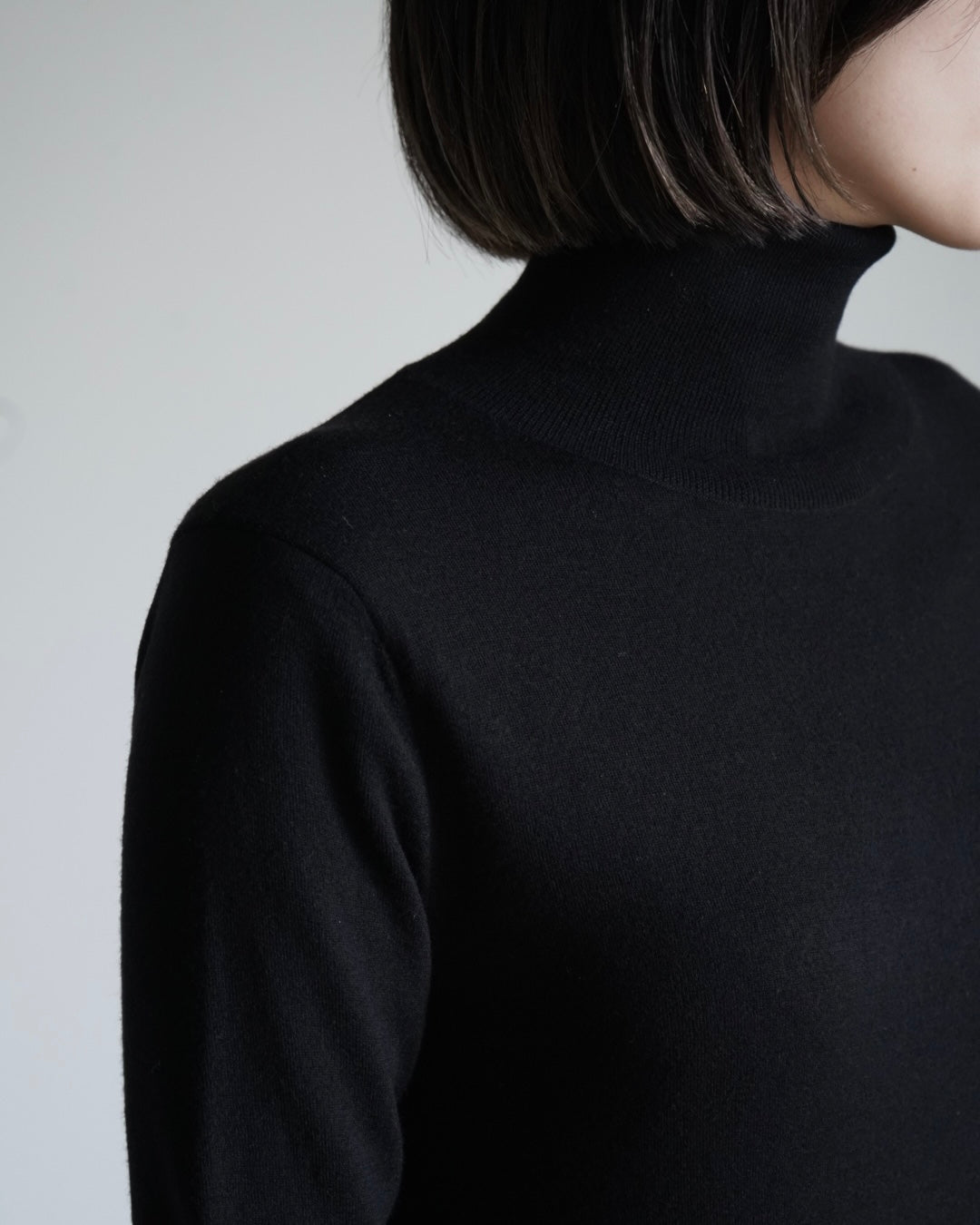ウール タートルニットドレス