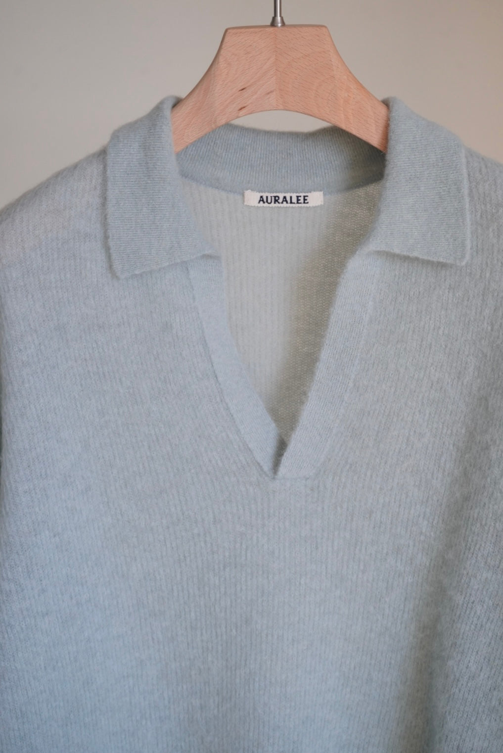 BABY SURI ALPACA SHEER KNIT SKIPPER POLO
