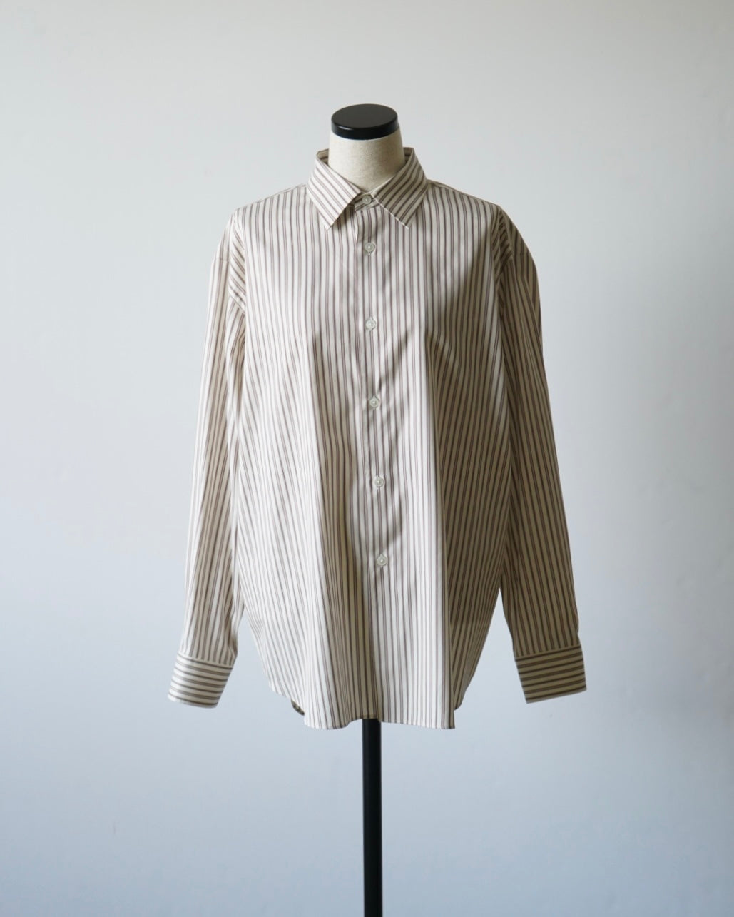 COTTON SILK STRIPE SHIRT