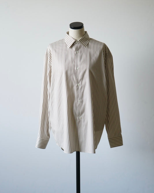 COTTON SILK STRIPE SHIRT