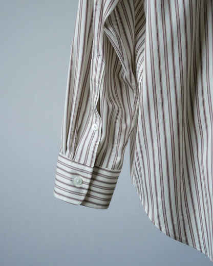 COTTON SILK STRIPE SHIRT