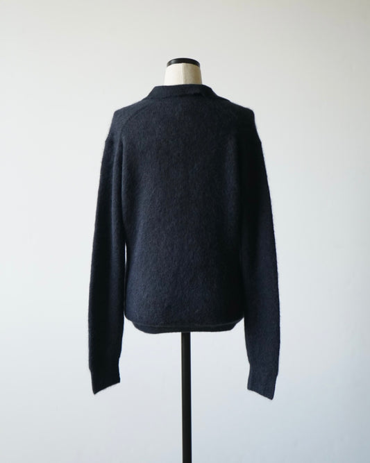 BABY SURI ALPACA SHEER KNIT SKIPPER POLO