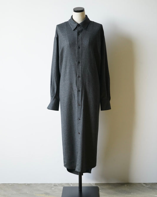 SUPER LIGHT WOOL SHIRT DRESS