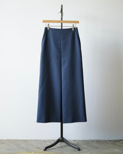 TENSE WOOL DOUBLE CLOTH SLIT SKIRT