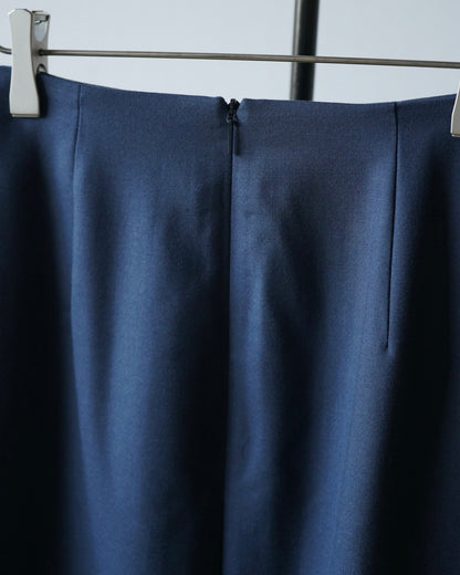 TENSE WOOL DOUBLE CLOTH SLIT SKIRT