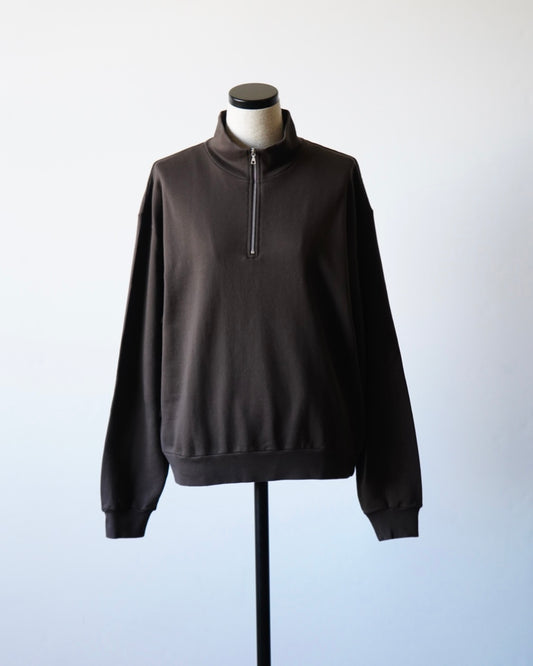 SUPER HIGH GAUGE SWEAT HALF ZIP P/O