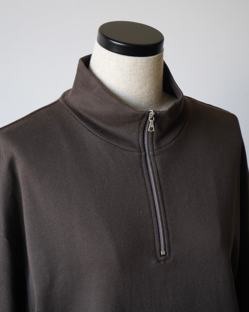 SUPER HIGH GAUGE SWEAT HALF ZIP P/O