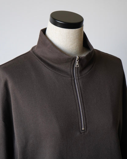 SUPER HIGH GAUGE SWEAT HALF ZIP P/O