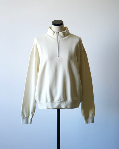 SUPER HIGH GAUGE SWEAT HALF ZIP P/O