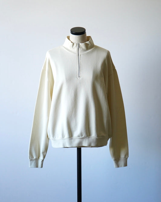 SUPER HIGH GAUGE SWEAT HALF ZIP P/O
