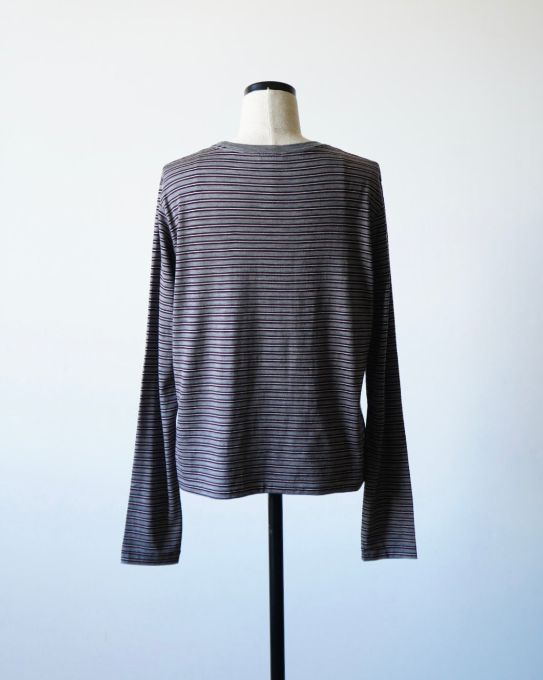 SOFT SMOOTH WOOL STRIPE JERSEY L/S TEE