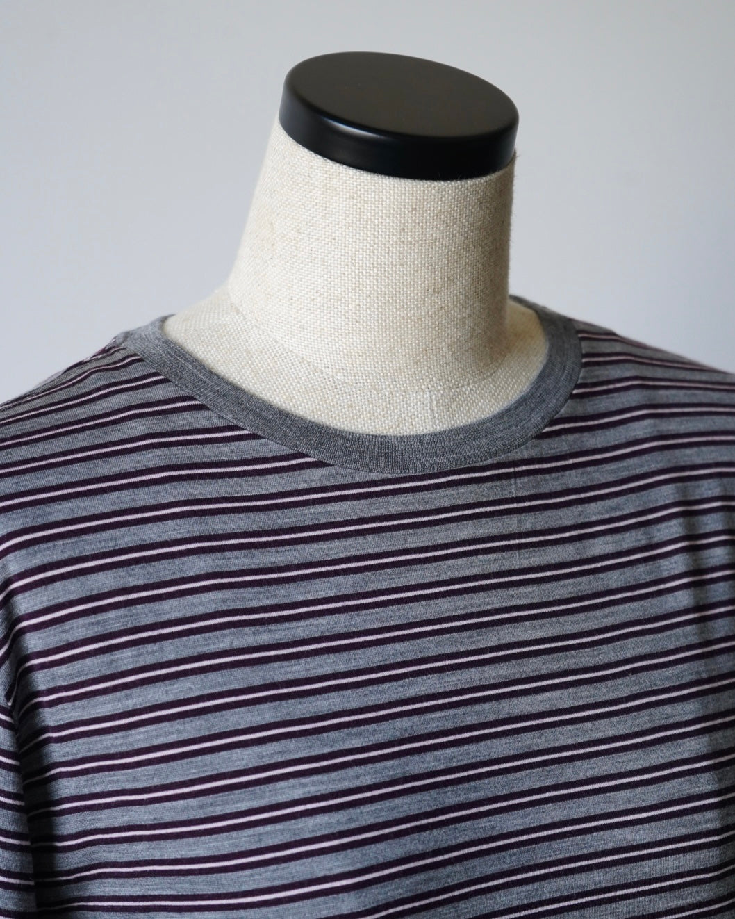 SOFT SMOOTH WOOL STRIPE JERSEY L/S TEE