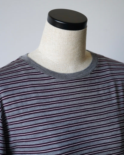 SOFT SMOOTH WOOL STRIPE JERSEY L/S TEE