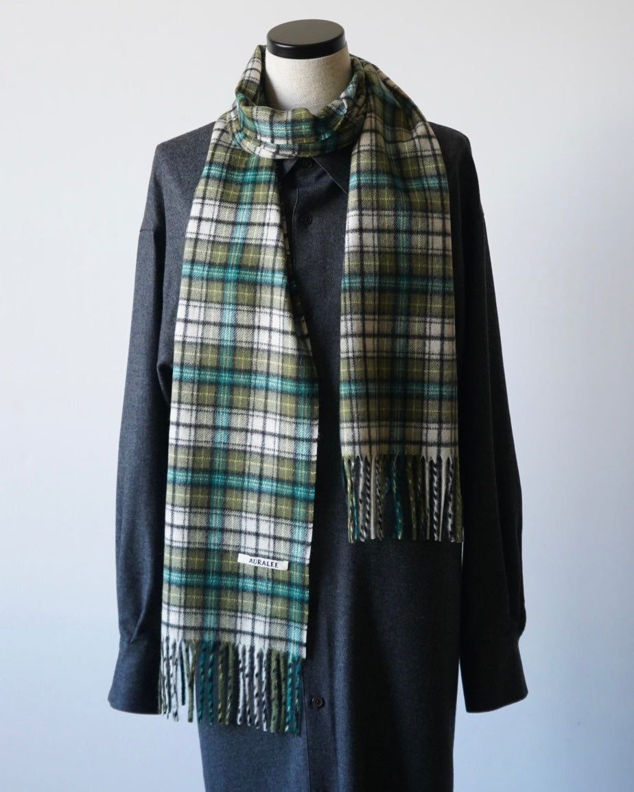 CASHMERE CHECK LONG STOLE