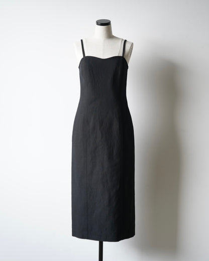 WOOL COTTON LINEN OX CAMISOLE DRESS