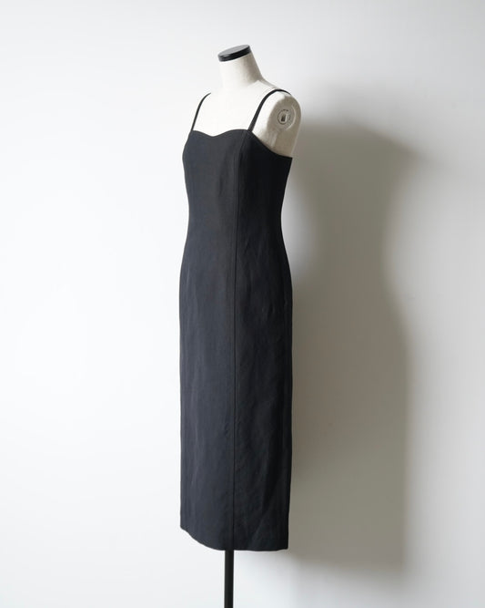 WOOL COTTON LINEN OX CAMISOLE DRESS
