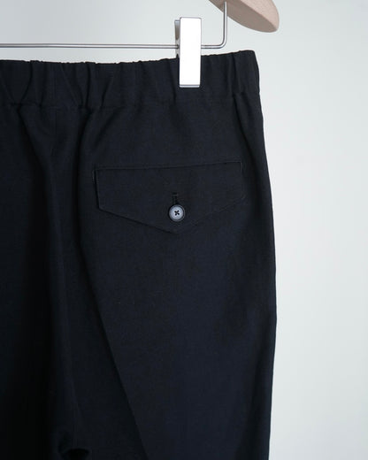 WOOL COTTON LINEN OX DRAWSTRING PANTS
