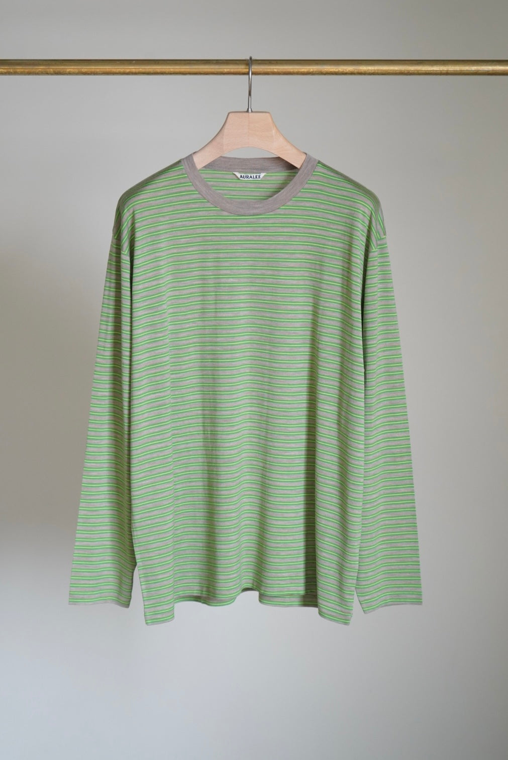 SOFT SMOOTH WOOL STRIPE JERSEY L/S TEE